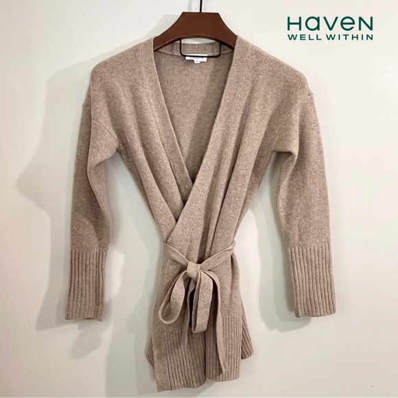 Haven Well Within Belted Wrap Sweater - Picture 1 of 12